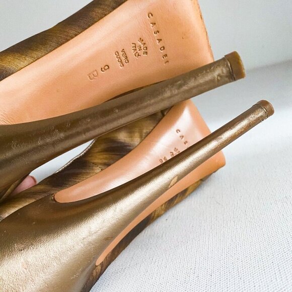 Casadei Animal Print Cheetah Super High Sexy Stiletto Heels 9B - Picture 9 of 9